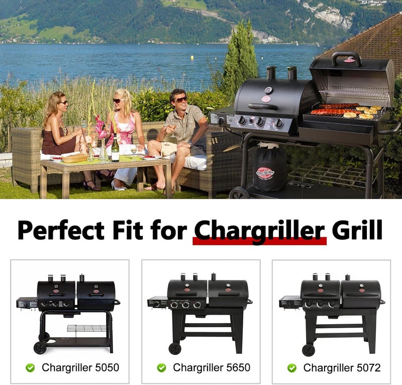 Criditpid Grill Replacement Parts for Char Griller 5050, 5650, 5072, Grease Tray Drip Pan, Heat Plates, Burner Tubes, Hanger Brackets, Ignitor for Char-Griller Replacement Parts, Chargriller 5050 - Image 3